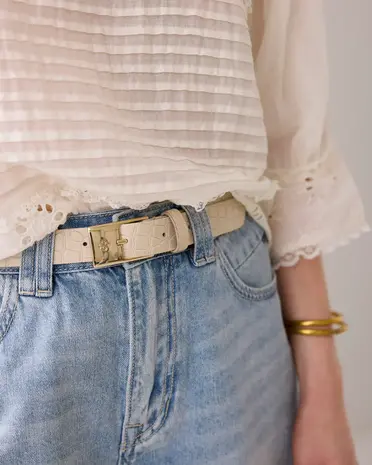 Summum Woman Belt croco - Ivory