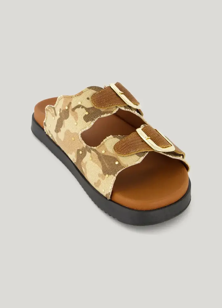 Summum Woman Sandal canvas print stud - Multicolour Summum Woman Sandal canvas print stud - Multicolour