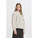 ICHI Josine Shirt - Birch w. Black Jacquard Stripe