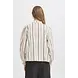ICHI Josine Shirt - Birch w. Black Jacquard Stripe