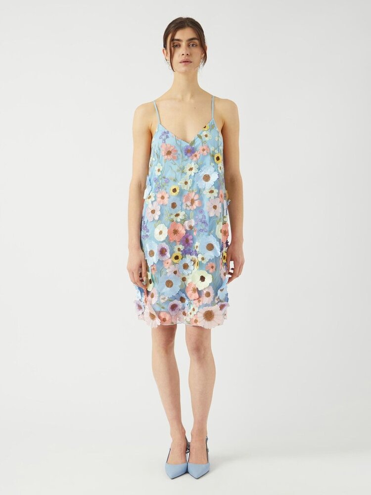Y.A.S Flowering Strap Dress - Halogen Blue Y.A.S Flowering Strap Dress - Halogen Blue
