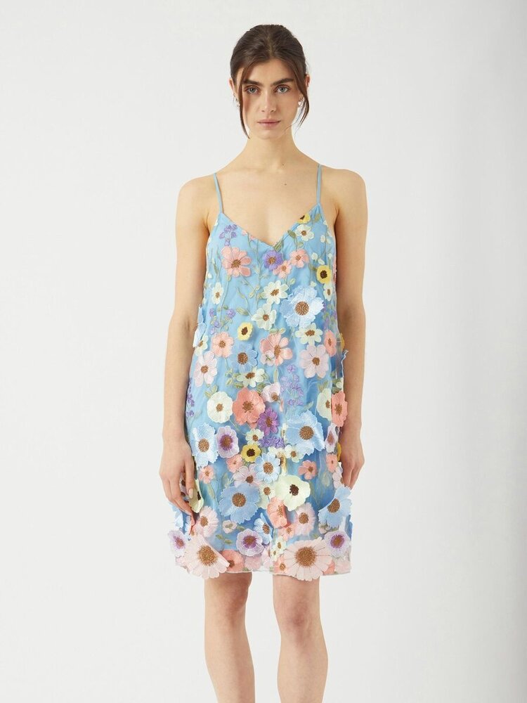 Y.A.S Flowering Strap Dress - Halogen Blue Y.A.S Flowering Strap Dress - Halogen Blue