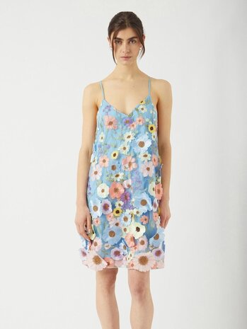 Y.A.S Flowering Strap Dress - Halogen Blue Y.A.S Flowering Strap Dress - Halogen Blue