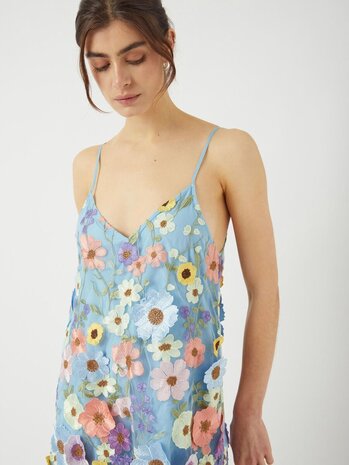Y.A.S Flowering Strap Dress - Halogen Blue Y.A.S Flowering Strap Dress - Halogen Blue