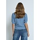 Peppercorn Rosalia Puff Sleeve Knit Tee - Faded Denim Peppercorn Rosalia Puff Sleeve Knit Tee - Faded Denim
