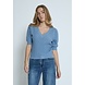 Peppercorn Rosalia Puff Sleeve Knit Tee - Faded Denim Peppercorn Rosalia Puff Sleeve Knit Tee - Faded Denim