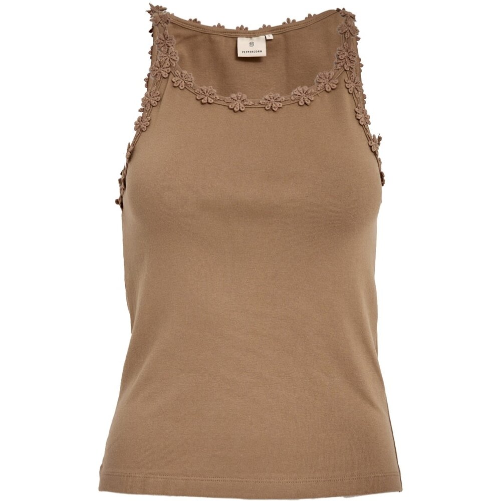 Peppercorn Alice GOTS Strap Top - Tannin Sand