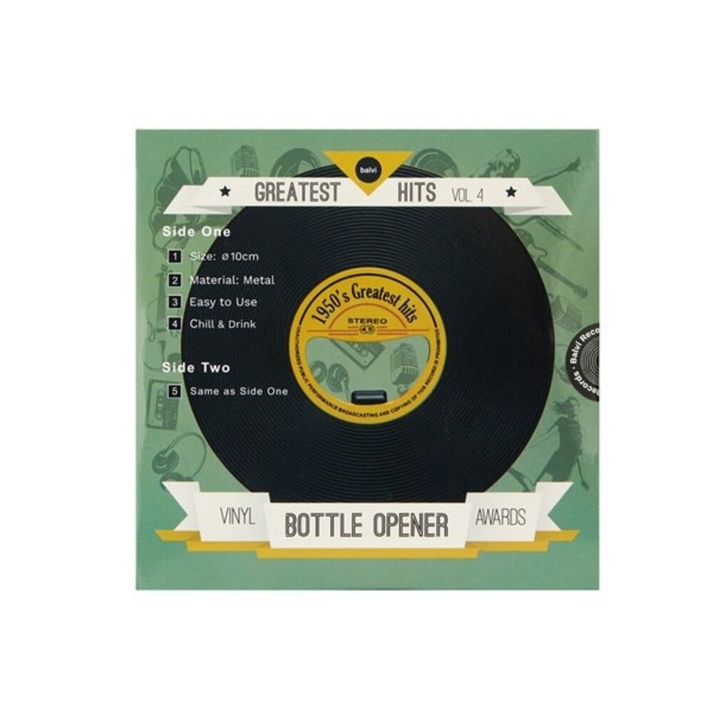 Balvi Bottle opener Greatest Hits black