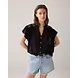 Summum Woman Blouse crinkled thin gauze - Black Summum Woman Blouse crinkled thin gauze - Black