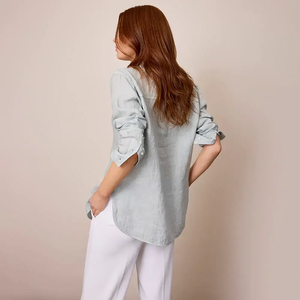 Corel Amsterdam Yentl blouse Lm  Linen - Storm Gray Corel Amsterdam Yentl blouse Lm  Linen - Storm Gray