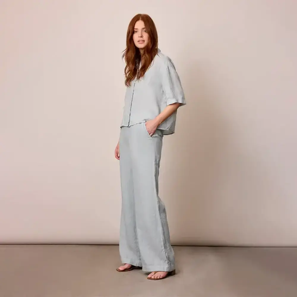 Corel Amsterdam Nola Pants uni Linen - Storm Gray Corel Amsterdam Nola Pants uni Linen - Storm Gray