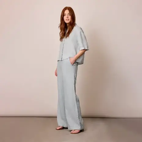 Corel Amsterdam Nola Pants uni Linen - Storm Gray Corel Amsterdam Nola Pants uni Linen - Storm Gray