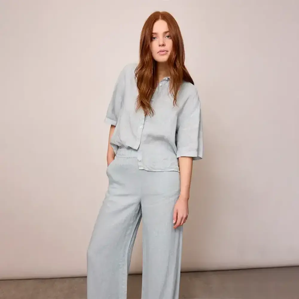 Corel Amsterdam Nola Pants uni Linen - Storm Gray Corel Amsterdam Nola Pants uni Linen - Storm Gray