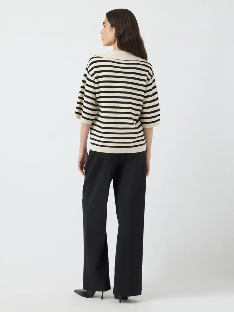 Y.A.S Fonny 2/4 Knit Pullover - Birch Black stripes Y.A.S Fonny 2/4 Knit Pullover - Birch Black stripes