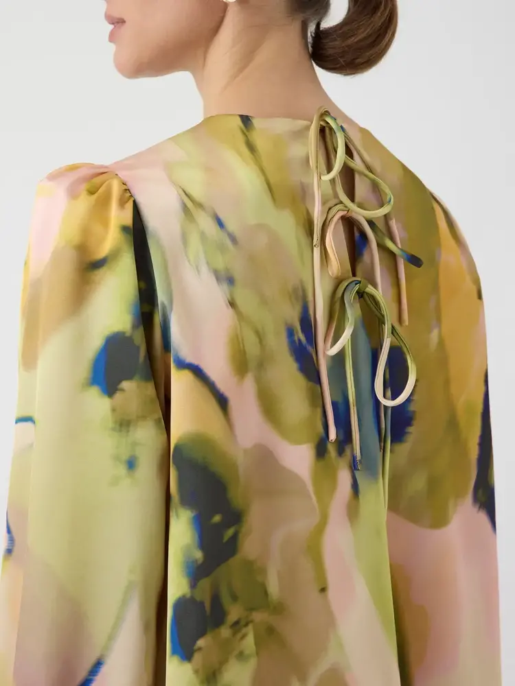 Y.A.S Skyra Dress Show – Ecru Skyra AOP