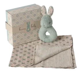 Maileg Rabbit Rattle Set - Mint Maileg Rabbit Rattle Set - Mint