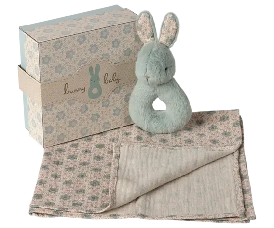 Maileg Rabbit Rattle Set - Mint Maileg Rabbit Rattle Set - Mint