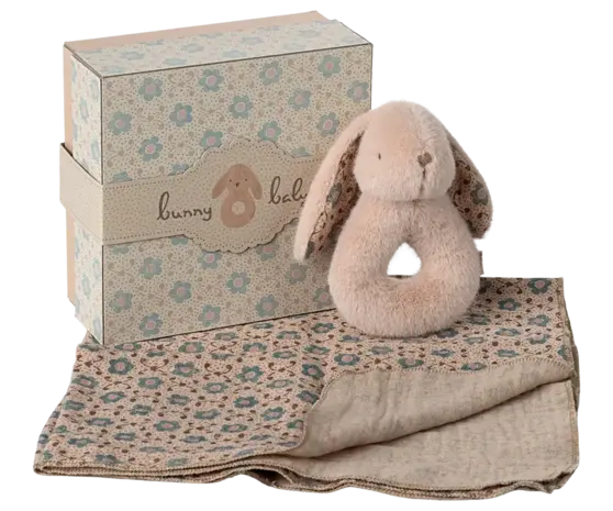 Maileg Bunny Rattle Set - Powder Maileg Bunny Rattle Set - Powder
