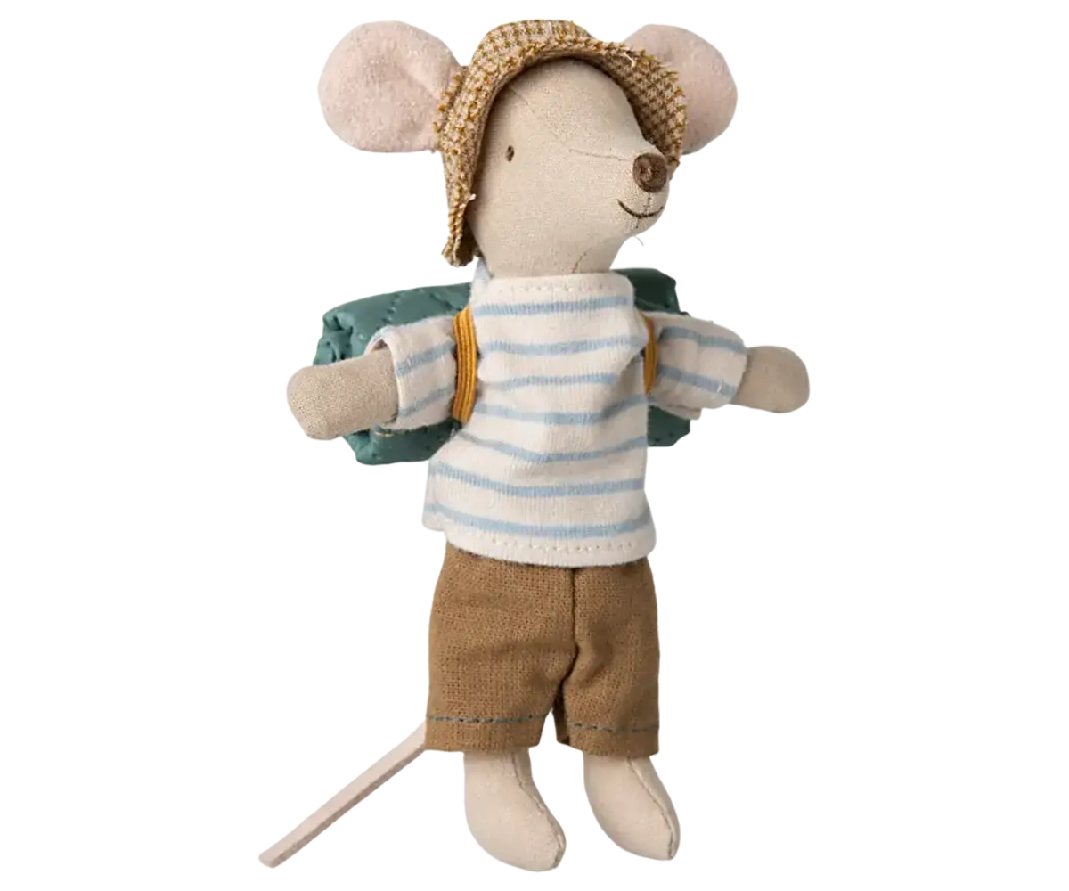 Maileg Hiker Mouse - Big Brother - Thin stripes Maileg Hiker Mouse - Big Brother - Thin stripes