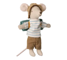 Maileg Hiker Mouse - Big Brother - Thin stripes Maileg Hiker Mouse - Big Brother - Thin stripes