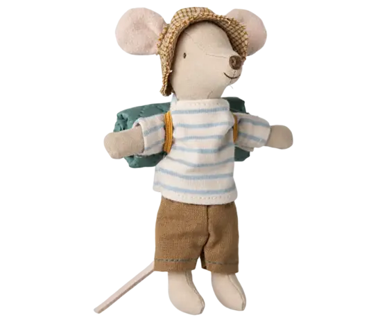 Maileg Hiker Mouse - Big Brother - Thin stripes Maileg Hiker Mouse - Big Brother - Thin stripes