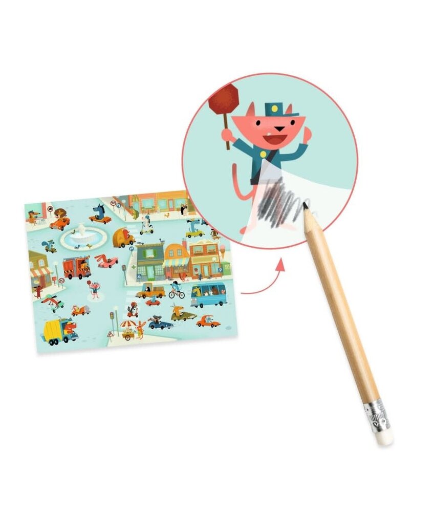 Djeco Wrijfplaatjes Asfalt Djeco Wrijfplaatjes Asfalt