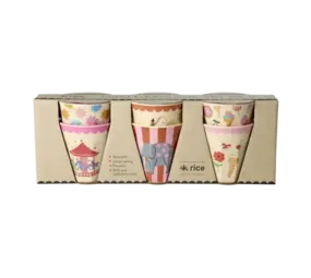 Rice Kinderbeker Fun Fair (roze) - set van 6