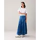 Summum Woman Long skirt Cotton indigo sateen - Indigo Summum Woman Long skirt Cotton indigo sateen - Indigo