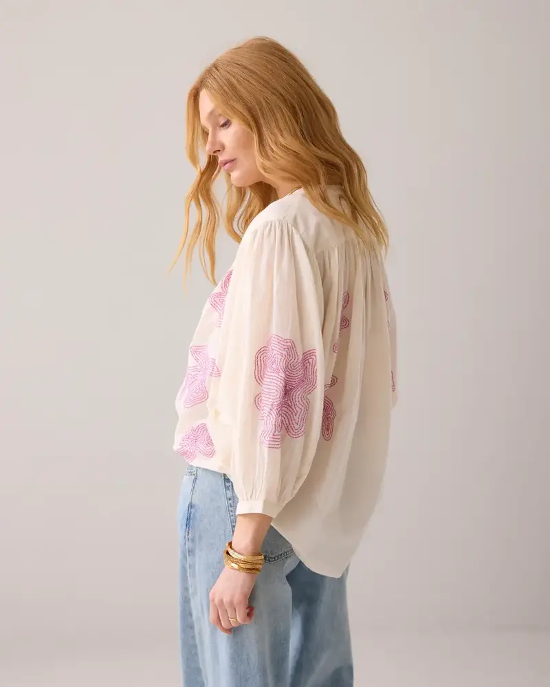 Summum Woman Blouse cotton voile - Ivory 