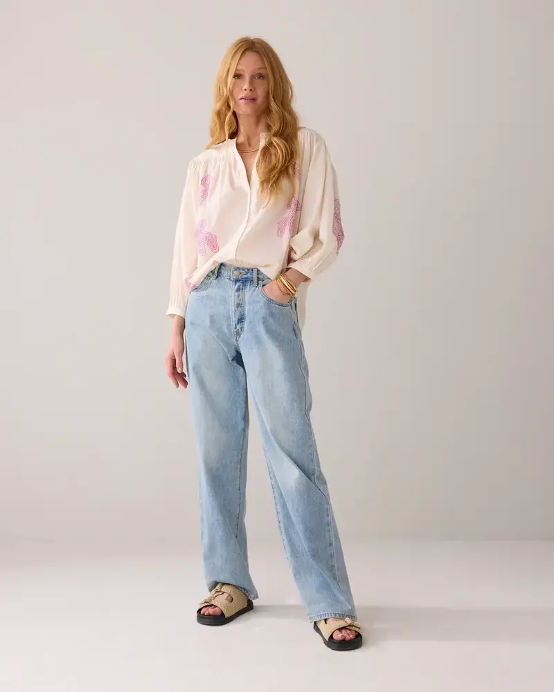 Summum Woman Blouse cotton voile - Ivory 