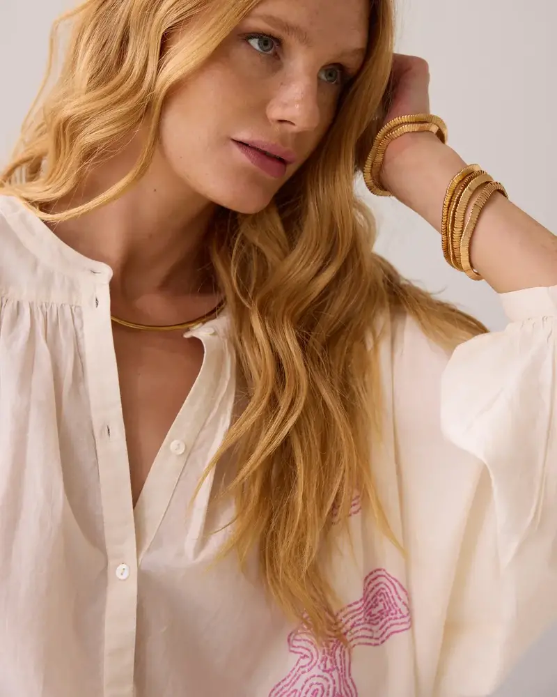 Summum Woman Blouse cotton voile - Ivory 