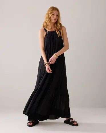 Summum Woman Dress sushi voile - Black Summum Woman Dress sushi voile - Black