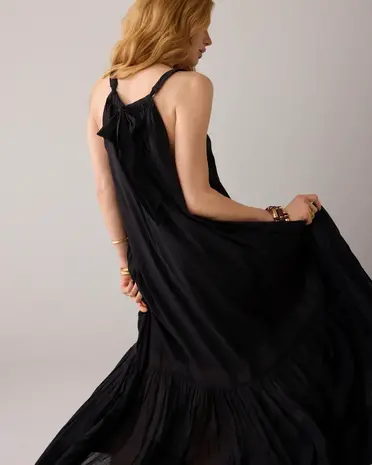 Summum Woman Dress sushi voile - Black Summum Woman Dress sushi voile - Black