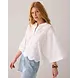 Summum Woman Blouse 3D flower - White Summum Woman Blouse 3D flower - White