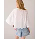Summum Woman Blouse 3D flower - White Summum Woman Blouse 3D flower - White
