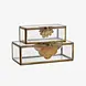 Madam Stoltz Glass boxes w/ brass leaf