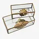 Madam Stoltz Glass boxes w/ brass leaf