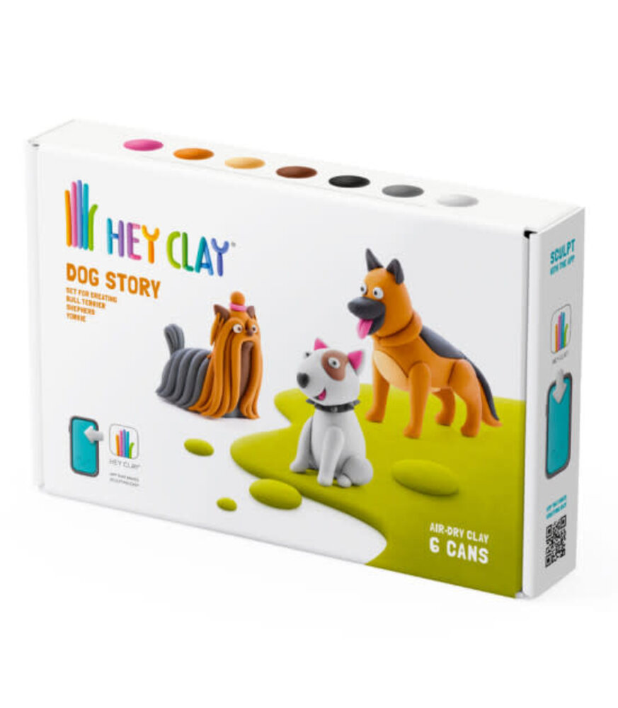 HeyClay HeyClay - Dog Story: Shepherd, Bull Terrier, Yorkie - 6 cans