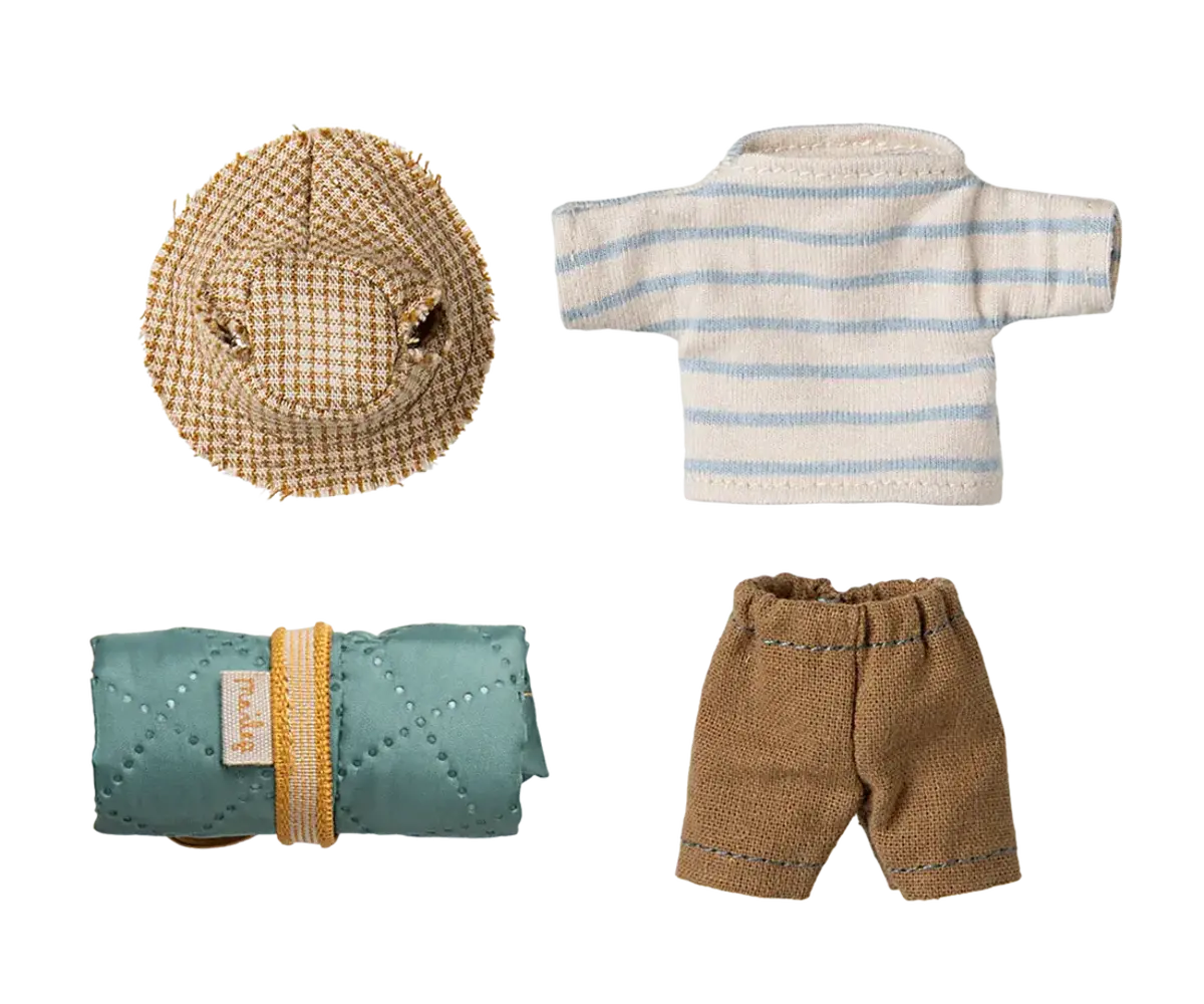 Maileg Hiker Mouse - Big Brother - Thin stripes Maileg Hiker Mouse - Big Brother - Thin stripes