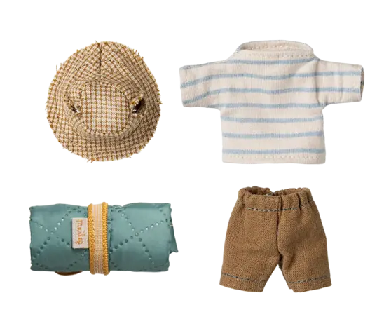 Maileg Hiker Mouse - Big Brother - Thin stripes Maileg Hiker Mouse - Big Brother - Thin stripes