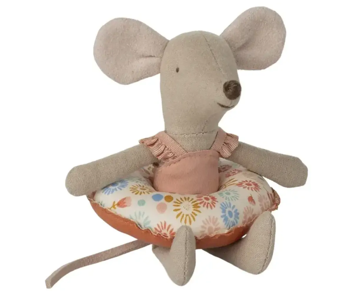 Maileg Beach Mouse with Float, Little Sister - Flower Maileg Beach Mouse with Float, Little Sister - Flower
