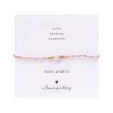 A Beautiful Story Iris Card Rose Quartz Bracelet GC A Beautiful Story Iris Card Rose Quartz Bracelet GC