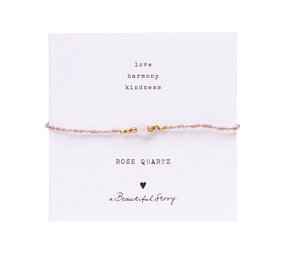A Beautiful Story Iris Card Rose Quartz Bracelet GC A Beautiful Story Iris Card Rose Quartz Bracelet GC