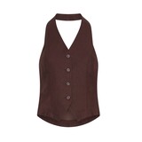 MSCH Naira Claritta Halterneck Waistcoat – Fudge