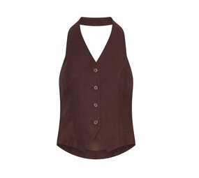 MSCH Naira Claritta Halterneck Waistcoat – Fudge