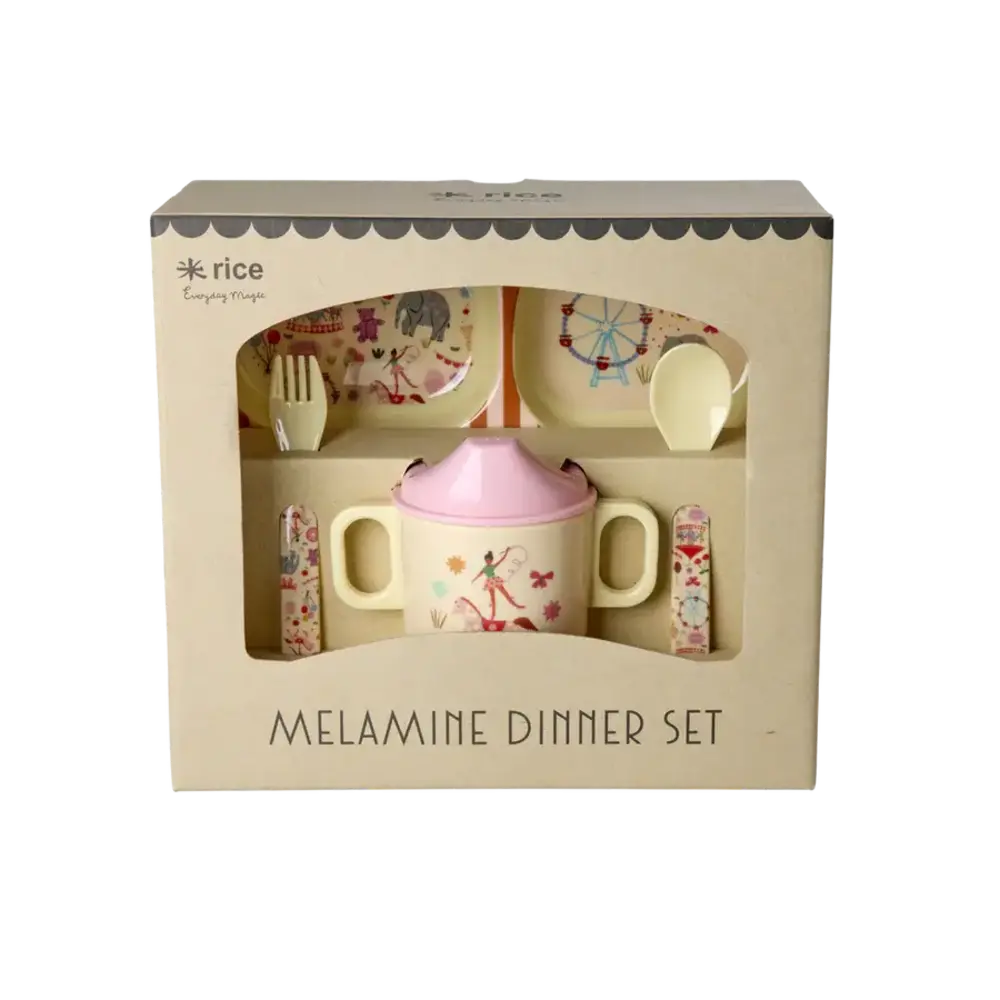 Rice Baby Dinner Set - Pink  Fun Fair