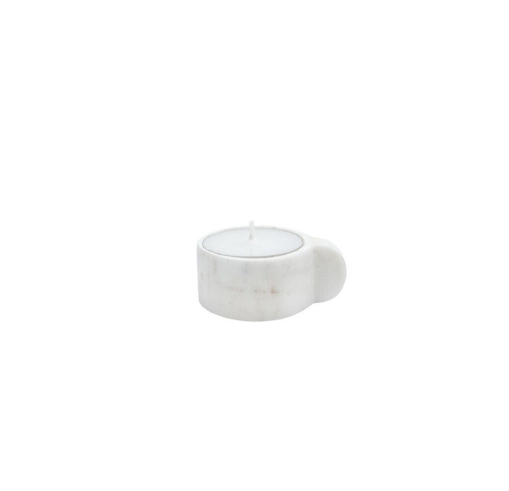Tealight Holder Teddie - White