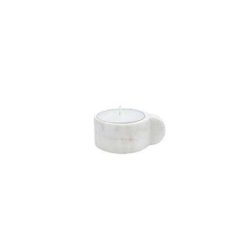 Tealight Holder Teddie - White