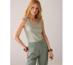 Summum Woman Rib tanktop cotton rib - MintBreeze