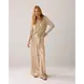 Summum Woman Pants Metallic Lamee - Sesame Summum Woman Pants Metallic Lamee - Sesame